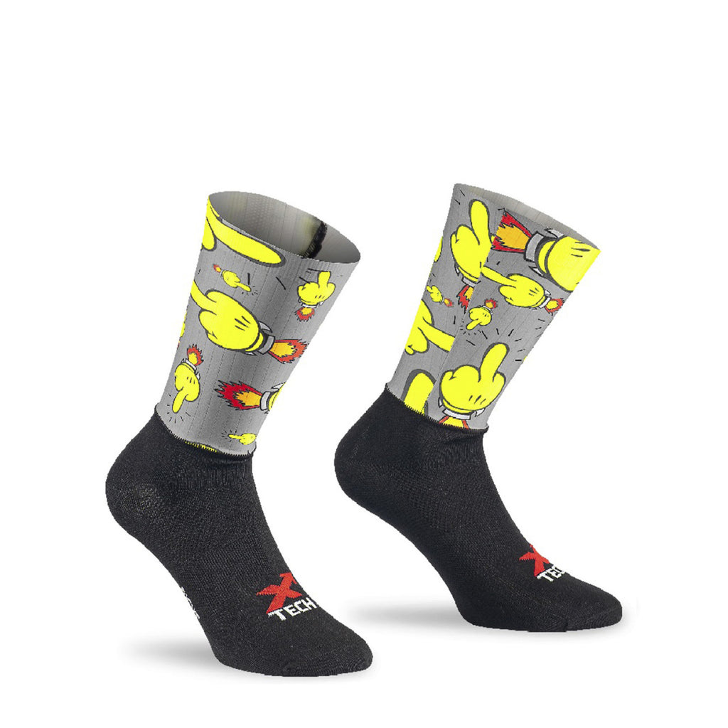 Calze Ciclismo Uomo 3 Paia – Traspiranti, Antivesciche, Compressione Media, Leggere, Per MTB, Corsa E Spinning (Nylon Ed Elastico)