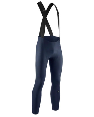 Calzamaglia ciclismo uomo Assos Mille GT Spring Fall bib tights S11 colore blu vista tre quarti laterale destra.