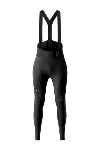 Vista frontale pantaloni ciclismo Gobik Absolute 7.0 Women in versione lunga, con tessuto termico e protezione antivento per uscite professionali.