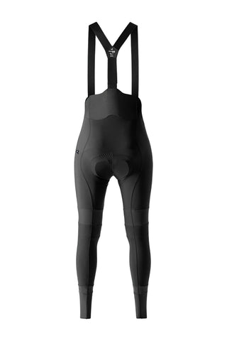 Vista posteriore pantaloni ciclismo invernali Gobik Absolute 7.0 Women con bretelle, fondello K9 e design anatomico per comfort e performance.
