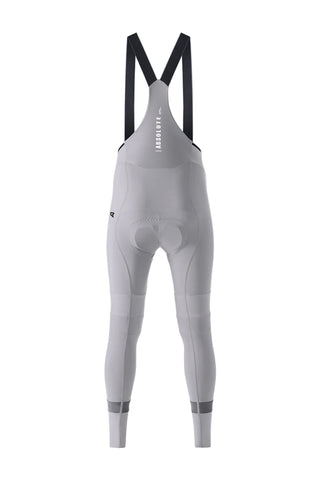 Calzamaglia lunga da ciclismo uomo Gobik Absolute 7.0 Tapioca vista posteriore, con bretelle ergonomiche, fondello ad alte prestazioni e tessuto termico ideale per uscite invernali.