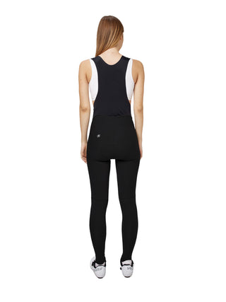 Retro calzamaglia donna Pissei Primapelle nera, design ergonomico e fondello ad alte prestazioni per ciclismo invernale.