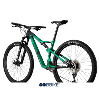 Vista posteriore angolata della Cannondale Scalpel Carbon 4 in carbonio.