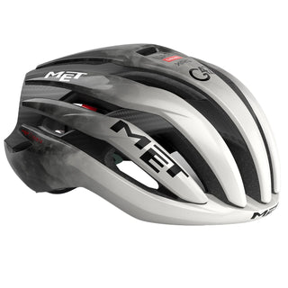 Casco Met Trenta 3K Carbon Mips UAE Team Emirates - Bianco