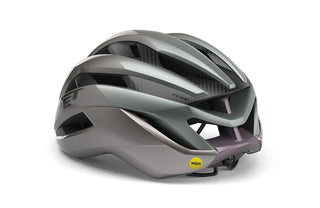 Casco MET Trenta 3K Carbon Opal Gray vista posteriore – casco ciclismo top di gamma con tecnologia MIPS e aerazione ottimizzata per prestazioni su strada