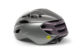 Casco MET Manta MIPS Opal Gray vista posteriore, casco aero da strada con sistema di sicurezza MIPS e design professionale.