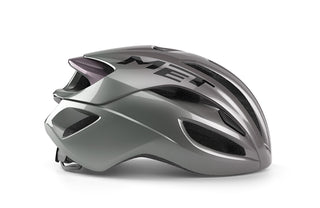 Casco ciclismo MET Rivale MIPS Road Opal Gray vista laterale destra, casco aerodinamico leggero per bici da strada.