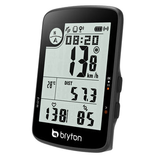 Bryton Rider 17 GPS, vista laterale del ciclocomputer compatto con pulsanti ergonomici e schermo LCD leggibile in ogni condizione di luce.