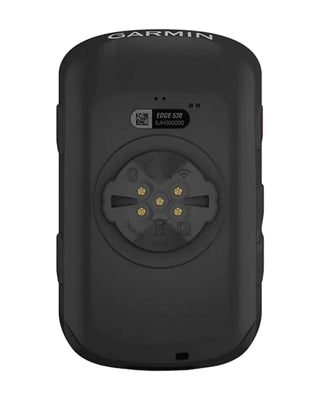 Garmin Edge 530, dettaglio dell’attacco posteriore per supporto manubrio, ciclocomputer GPS compatibile con mount standard Garmin.