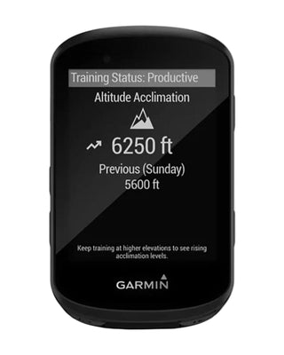 Garmin Edge 530, display con funzioni di altitudine e stato allenamento, ciclocomputer GPS per bici da corsa e mountain bike con analisi dati avanzata.