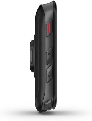 Garmin Edge 540, vista laterale con tasti funzione, ciclocomputer GPS per ciclismo con autonomia estesa e funzioni di analisi dati in tempo reale.