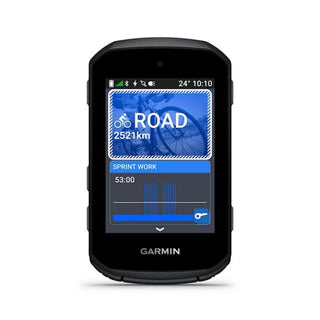Garmin Edge 550, display con dati di velocità, distanza e potenza, ciclocomputer GPS professionale per ciclisti con analisi performance in tempo reale.