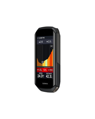 Ciclocomputer Garmin Edge 1050 con funzione ClimbPro attiva per visualizzare le salite in tempo reale – navigatore GPS avanzato per ciclismo professionale