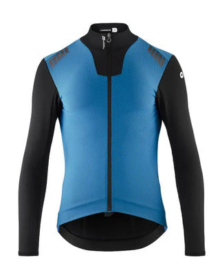 Giacca ciclismo invernale Assos MILLE GT EISENHERZ Ultraz S11 blu, vista frontale.
