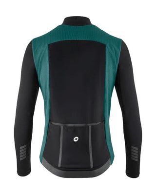 Giacca ciclismo uomo Assos MILLE GT EISENHERZ Ultraz Winter Jacket S11 verde vista posteriore.