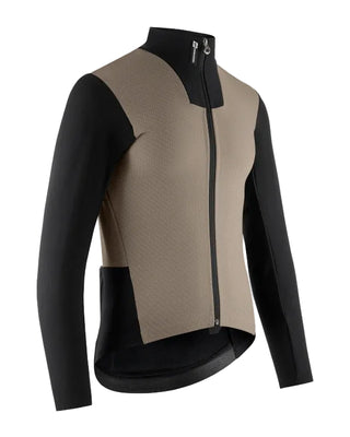 Giacca ciclismo invernale Assos MILLE GT Hashoogi S11 beige vista tre quarti destra.