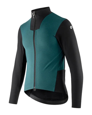 Giacca ciclismo invernale Assos MILLE GT HASHOOGI S11 uomo verde vista tre quarti destra.