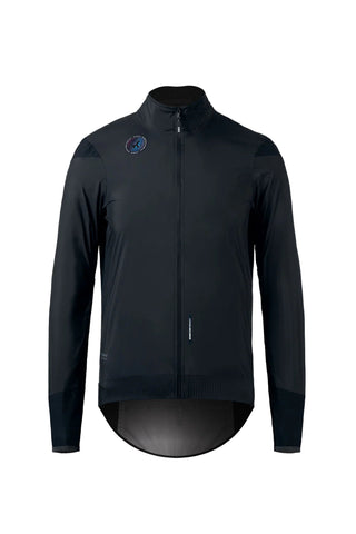 Vista frontale Giacca Gobik Exo 2.0 Royal Nero, giacca da ciclismo leggera antivento e idrorepellente per ogni condizione meteo.