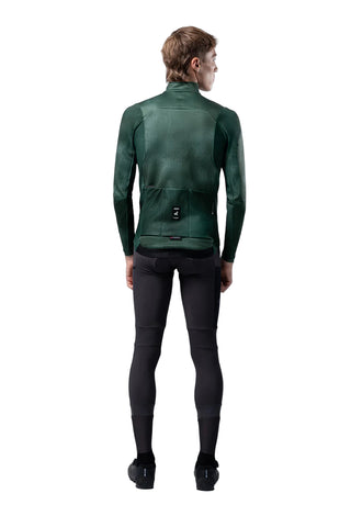 Vista posteriore Giacca Uomo Gobik Skimo Pro 2.0 Cardin Green, pannello traspirante con tasche posteriori integrate e dettagli riflettenti.