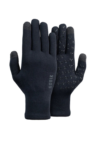 Guanti Gobik Hyperguard termici unisex neri, design ergonomico in maglia elastica con grip in silicone sul palmo per massima aderenza e comfort.