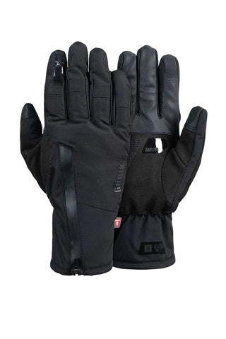 Guanti ciclismo Gobik Thermal Gloves Primaloft Zero 2.0 indossati da ciclista, design termico invernale per uso sportivo