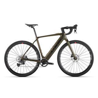 Bicicletta elettrica gravel Look E-765 Gravel Apex Hope, vista laterale completa con telaio in carbonio e ruote tubeless ready.
