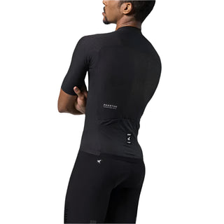 Maglia ciclismo Gobik Phantom nera uomo vista posteriore, design aerodinamico con tessuto a compressione e tasche integrate