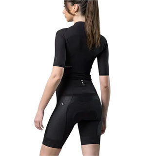 Maglia da ciclismo Gobik Phantom donna vista posteriore, taglio aderente racing fit con tessuto tecnico traspirante