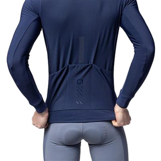 Dettaglio tasche posteriori maglia ciclismo Alé Fondo 3.0 blu marino – tre tasche funzionali, design tecnico, elementi riflettenti per la sicurezza.