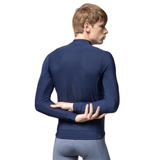 Maglia ciclismo uomo Alé Fondo 3.0 blu marino – manica lunga, zip frontale integrale, vestibilità performance per uscite su strada nei mesi freddi.