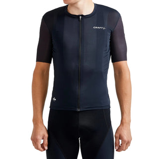 Maglia ciclismo Craft Aero uomo vista frontale, design sportivo e materiali tecnici per gare e allenamenti su strada