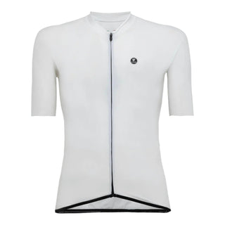 Maglia ciclismo Pissei PrimaPelle bianca, versione studio frontale, jersey leggera e traspirante per ciclisti esigenti.