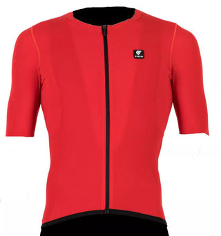 Maglia ciclismo Pissei PrimaPelle uomo vista frontale, design aerodinamico con zip lunga e tessuto tecnico ad alte prestazioni