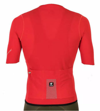 Maglia Pissei PrimaPelle uomo vista posteriore, tre tasche cargo e pannello riflettente per massima funzionalità e sicurezza in bici