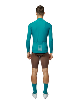 Maglia invernale Pissei PrimaPelle – retro con tre tasche funzionali e fascia elastica per una vestibilità perfetta in sella.