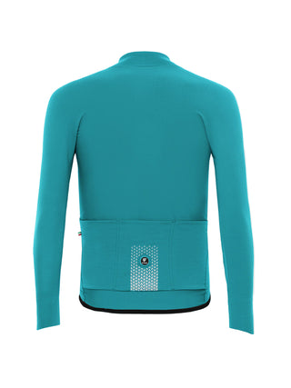 Vista posteriore maglia invernale Pissei PrimaPelle – tasche posteriori rinforzate e inserti riflettenti per sicurezza e comfort.