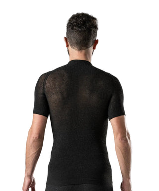 Maglia intima ciclismo uomo SILVERSKIN PRIMO manica corta girocollo vista frontale per utilizzo professionale su strada e gravel.