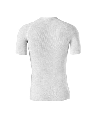 Maglia intima ciclismo a manica corta SILVERSKIN Primo girocollo, vista posteriore, struttura traspirante progettata per l’uso intensivo in bici.