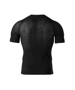 Maglia intima ciclismo uomo SILVERSKIN PRIMO manica corta girocollo vista posteriore con struttura traspirante ad alte prestazioni.