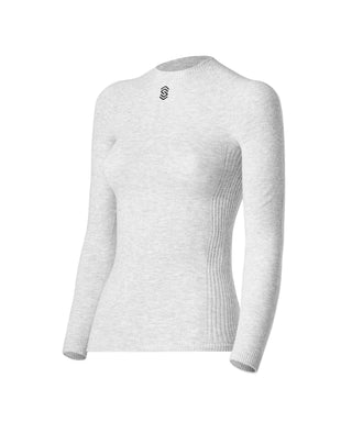 Maglia intima ciclismo donna Silverskin stay fresh manica lunga girocollo base layer tecnico termoregolante per ciclismo professionale.