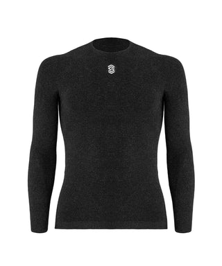 Maglia intima ciclismo uomo Silverskin stay fresh manica lunga girocollo base layer tecnico traspirante vista frontale.
