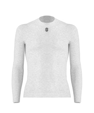 Maglia intima ciclismo uomo Silverskin stay fresh manica lunga girocollo base layer tecnico traspirante vista frontale.