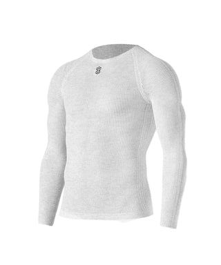 Maglia intima a manica lunga girocollo SILVERSKIN PRIMO da ciclismo, vista laterale.