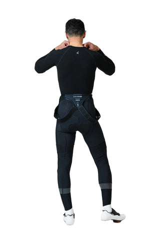 Maglia termica Gobik Winter Merino nera, base layer uomo in lana merino per ciclismo su strada in inverno.