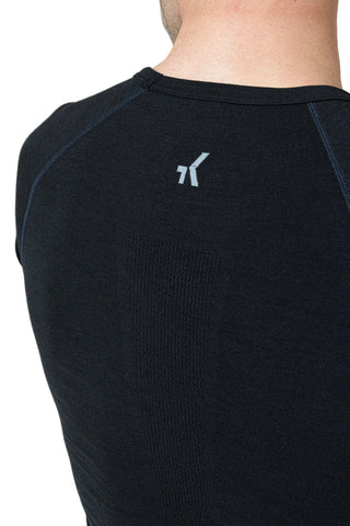 Maglia intima Gobik Merino Unity Cold24 nera, strato base tecnico uomo a maniche lunghe per ciclismo invernale ad alte prestazioni.