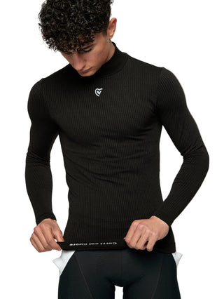 Maglia intima Pissei Argentum invernale dettaglio bordo interno elasticizzato per ciclisti.