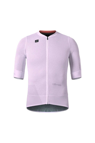 Maglia da ciclismo unisex Gobik Carrera Mercury in tessuto tecnico traspirante color lilla, taglio aerodinamico e vestibilità race fit per alte prestazioni.