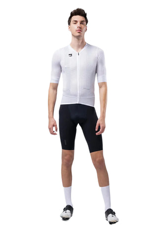 Maglia ciclismo unisex Gobik Carrera 2.0 colore bianco, vestibilità race fit, tessuto tecnico ultraleggero ideale per prestazioni estive su strada.