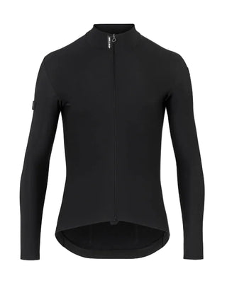 Maglia ciclismo uomo Assos Mille GT Spring Fall Jersey C2 manica lunga colore nero vista frontale.