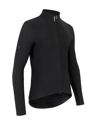 Maglia ciclismo uomo Assos Mille GT Spring Fall Jersey C2 manica lunga colore nero vista tre quarti laterale destra.